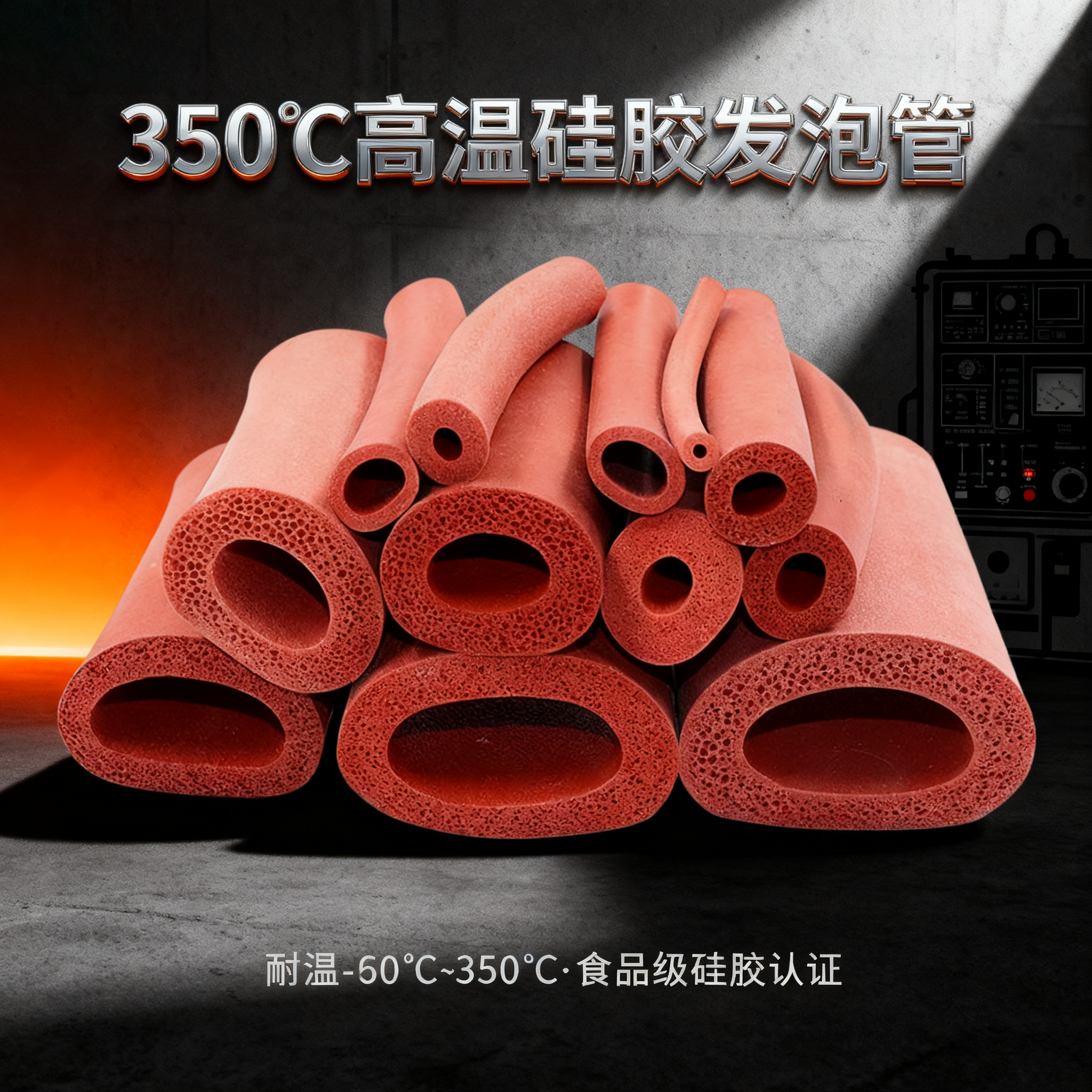 350度高溫硅膠發泡管